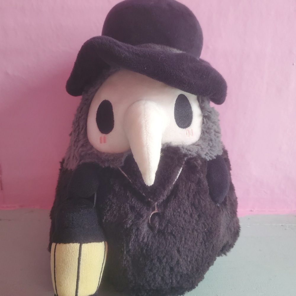 Plague Doctor Plush, Tags and sticker included!